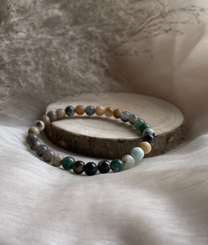 Bracelet Agate Indienne | Harmonie-Stabilité-Confiance-Paix Intérieure