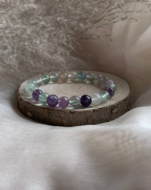 Bracelet Fluorite | Clarté - Équilibre - Apaisement du stress & pensées négatives