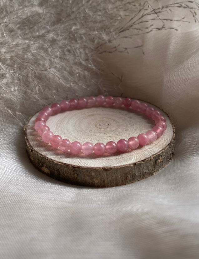 Bracelet Quartz Fraise | Amour-Joie-Harmonie-Douceur