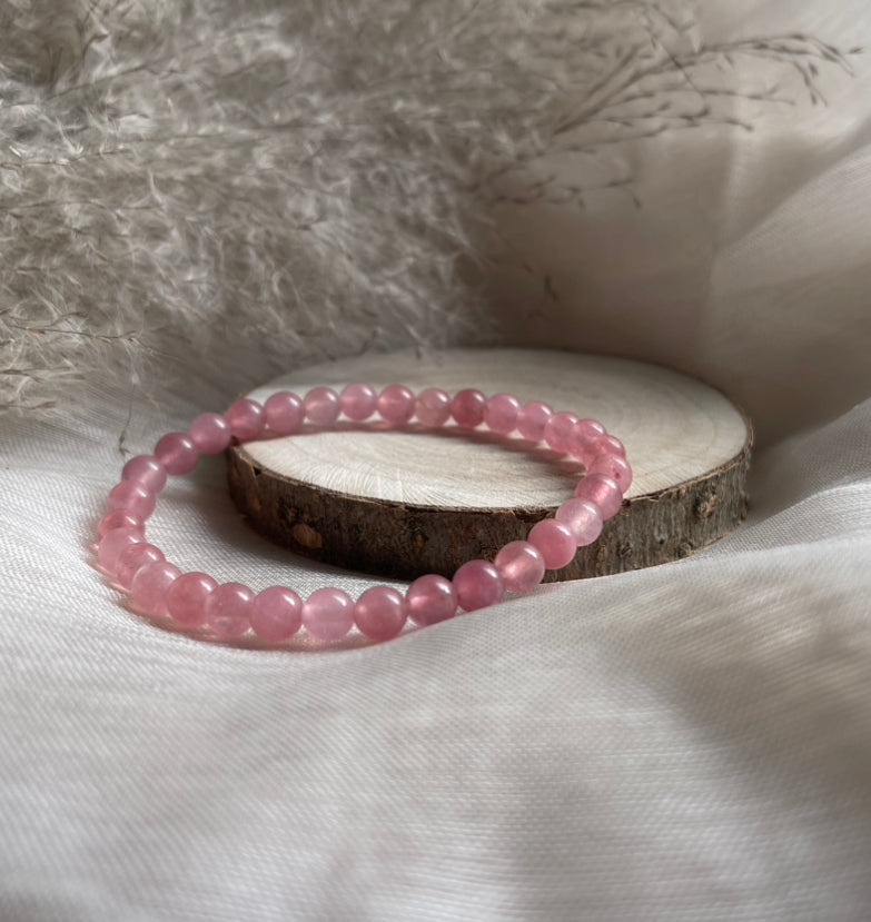 Bracelet Quartz Fraise | Amour-Joie-Harmonie-Douceur