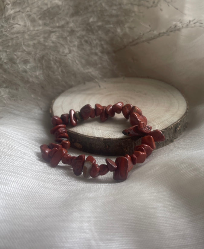 Bracelet Jaspe Rouge | Ancrage-Stabilité-Courage
