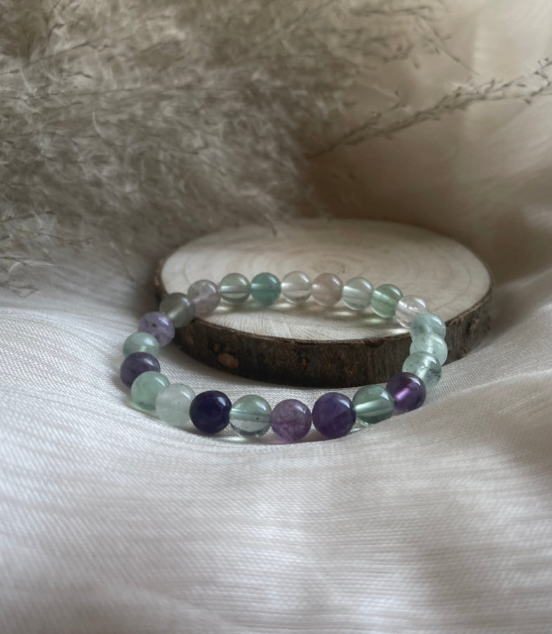 Bracelet Fluorite | Clarté - Équilibre - Apaisement du stress & pensées négatives