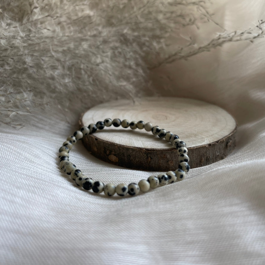 Bracelet Jaspe Dalmatien | Déblocage énergétique - Positivité