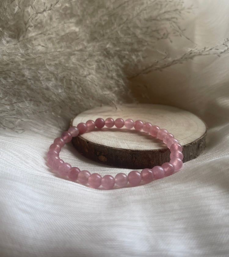 Bracelet Quartz Fraise | Amour-Joie-Harmonie-Douceur
