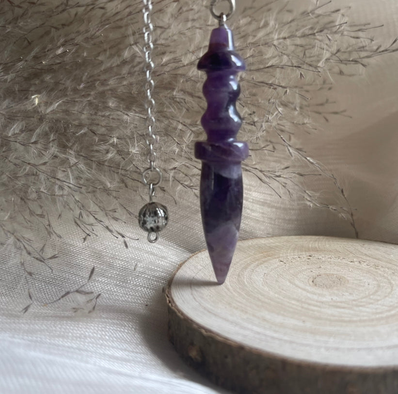 Pendule en Pierre d’Améthyste