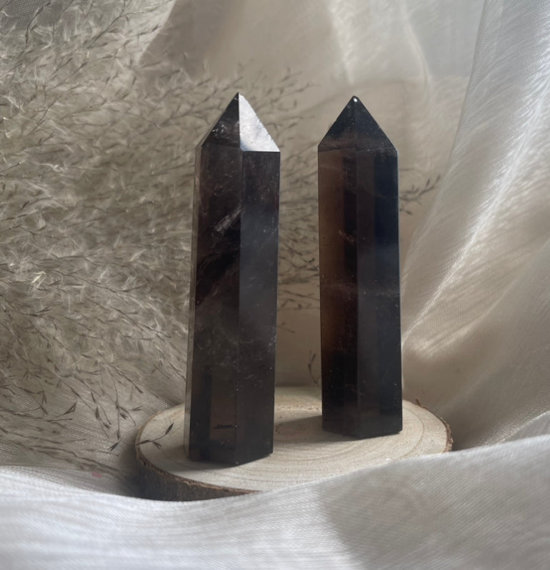 Tour de Quartz Fumé | Recentrage - Confiance - Force - Stabilité
