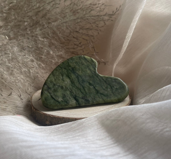Gua Sha de massage en Jade Vert