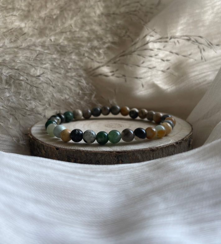 Bracelet Agate Indienne | Harmonie-Stabilité-Confiance-Paix Intérieure
