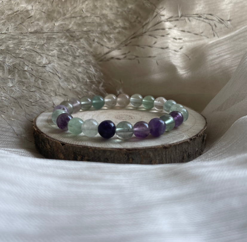 Bracelet Fluorite | Clarté - Équilibre - Apaisement du stress & pensées négatives