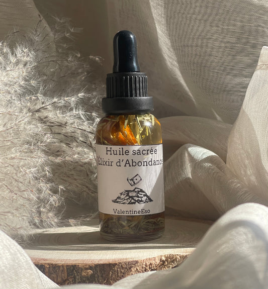 Huile Sacrée Elixir d'Abondance | Attire les énergies d’abondance et les opportunités | + Exercices dans PDF
