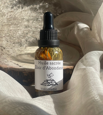 Huile Sacrée Elixir d'Abondance | Attire les énergies d’abondance et les opportunités | + Exercices dans PDF