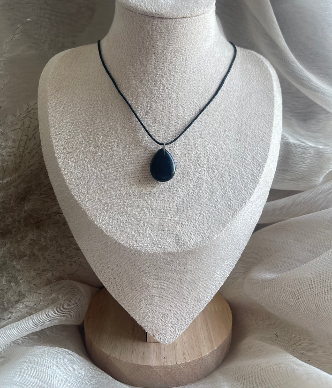 Collier Pierre Obsidienne | Protection puissante - Guérison des blessures intérieur