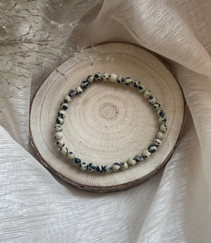 Bracelet Jaspe Dalmatien | Déblocage énergétique - Positivité