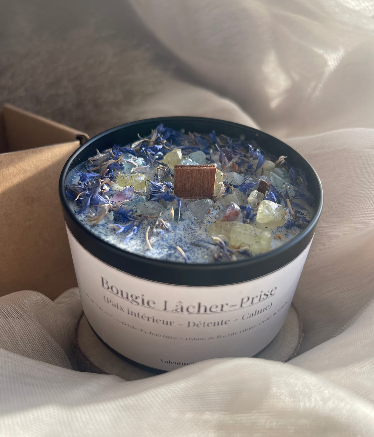 Bougie Lâcher Prise | Paix intérieur - lâcher prise - Détente | + Exercices fournis avec