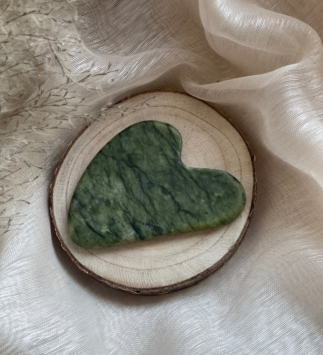 Gua Sha de massage en Jade Vert