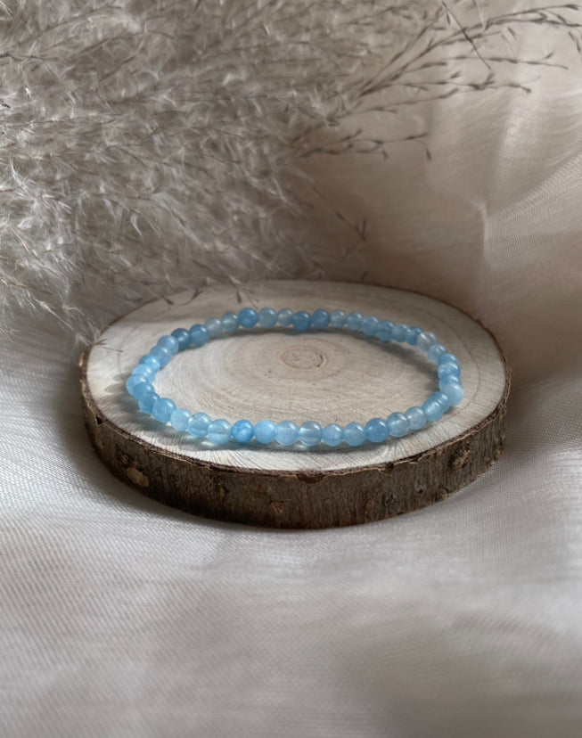 Bracelet Pierre Aigue-Marine [Rare] | Paix-Clarté-Protection-Intuition