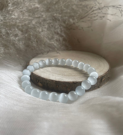 Bracelet Sélénite | Élévation Spirituelle-Apaisement-Pureté