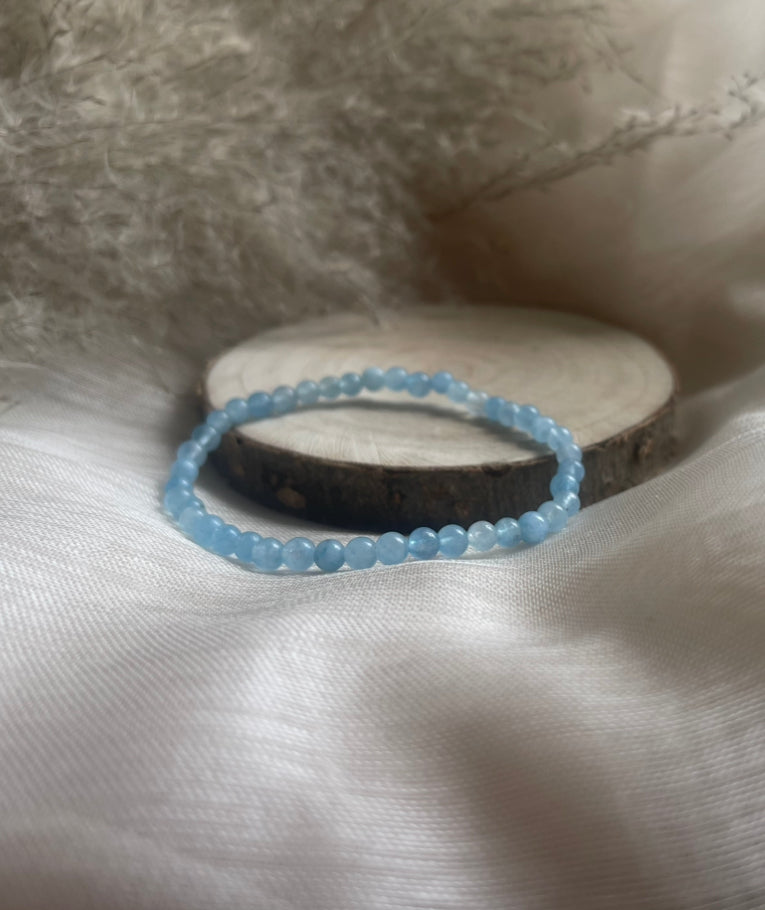 Bracelet Pierre Aigue-Marine [Rare] | Paix-Clarté-Protection-Intuition