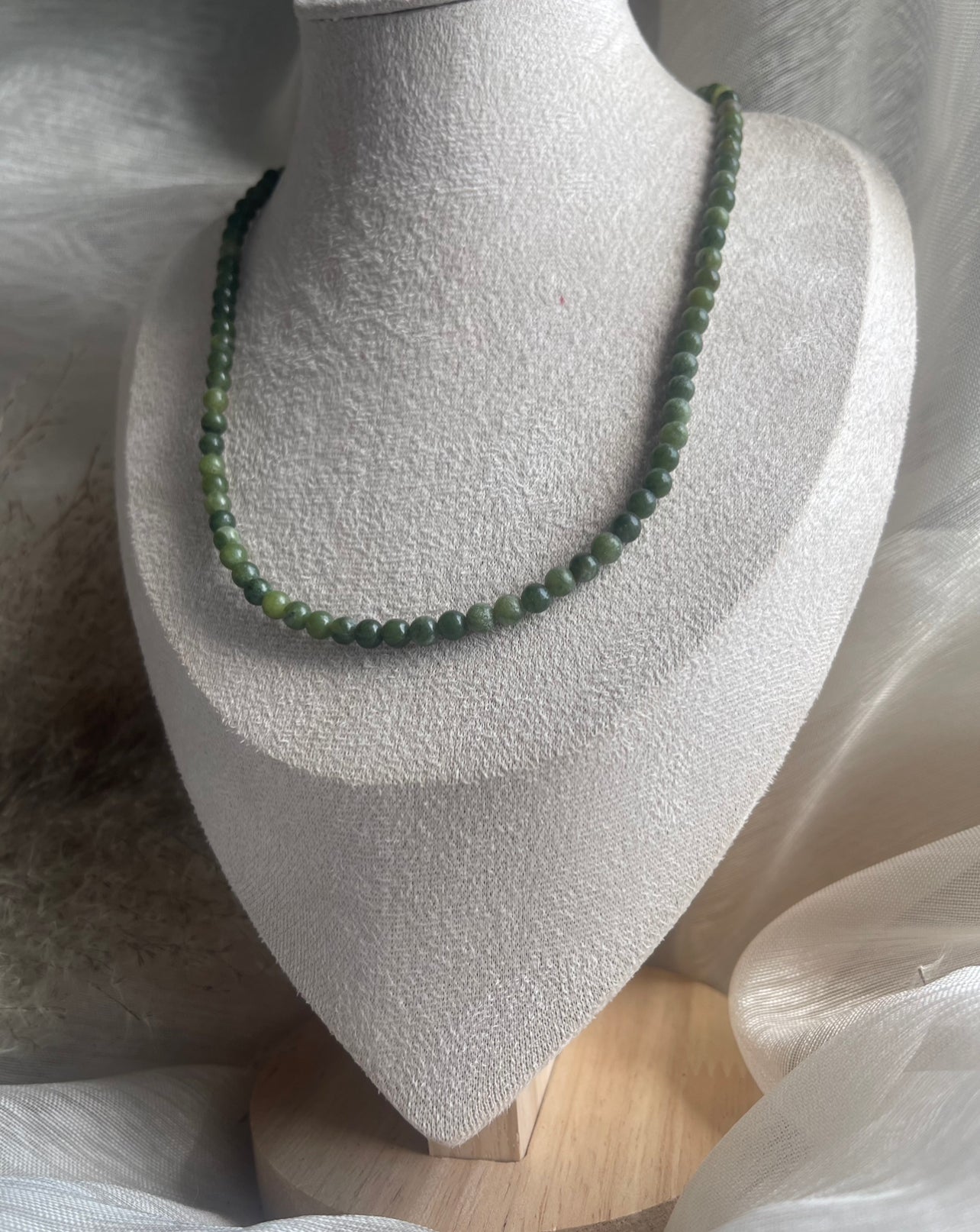 Collier Jaspe Vert | Harmonie-Sérénité-Équilibre