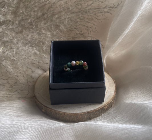 Bague Agate Indienne | Concentration - Clarté mentale - Harmonie