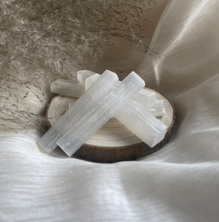 Bâton de Sélénite | Purification-Élévation Spirituelle-Protection-Harmonie des Chakras