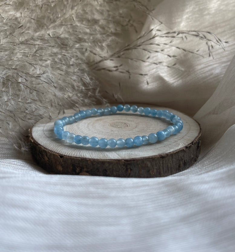 Bracelet Pierre Aigue-Marine [Rare] | Paix-Clarté-Protection-Intuition