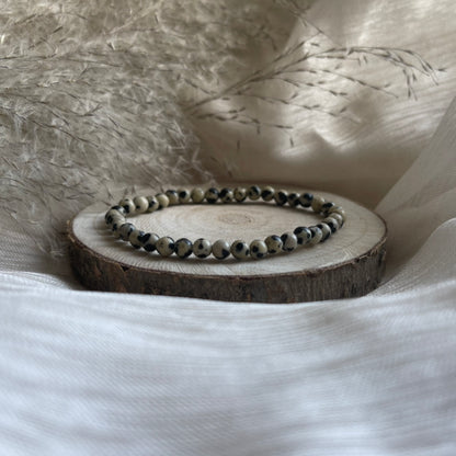 Bracelet Jaspe Dalmatien | Déblocage énergétique - Positivité